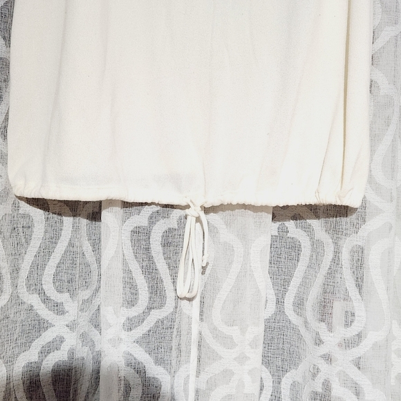 𝅺Tru Self Plus Blessed Tie Hem Short Sleeve Top 3X White - Picture 4 of 7